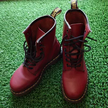 가죽 적갈색 부츠 사이즈 UK4