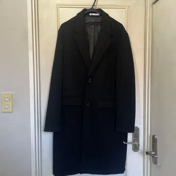 ZARA 블랙 체스터 코트 MEX 42