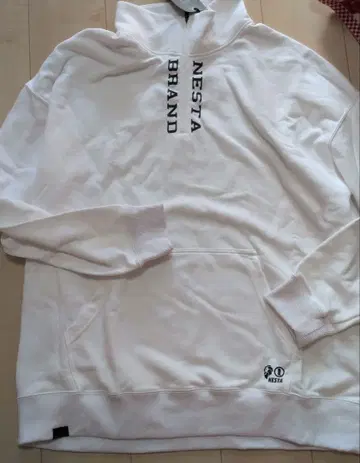 NESTA BRAND 화이트 후드티 XXXL 하프 지퍼 새상품