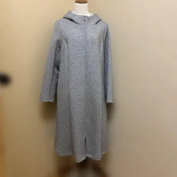 주르 메르베이 그레이 후드 부착 롱 코트