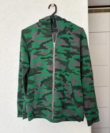 카모플라쥬 풀 집업 후드티