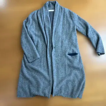 그레이 오픈 프론트 가디건