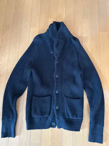 Gap 블랙 리브 편직 가디건