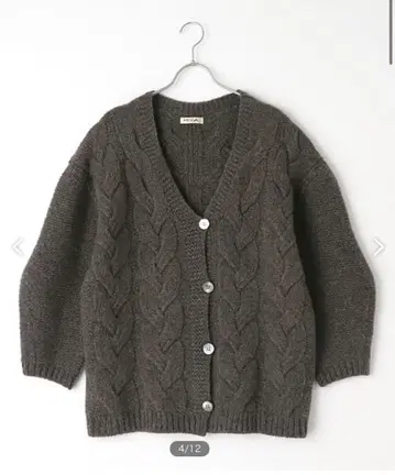 MOGA 캐시미어 혼방 SHOGO 케이블 니트 가디건