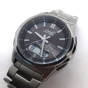 가동품 남성용 아나로그 디지털 전파 솔라 CASIO WAVE CEPTOR