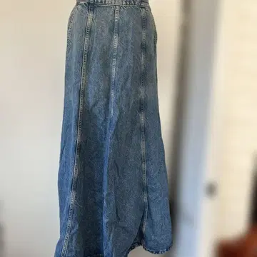 ZARA 데님 플레어 롱 스커트