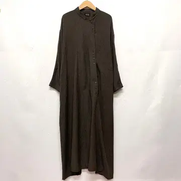 군겐도 이와미긴잔 긴팔 원피스 롱 브라운 그레이