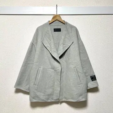 URBAN RESEARCH: 울 혼방 노카라 코트 그레이 이탈리아 소재