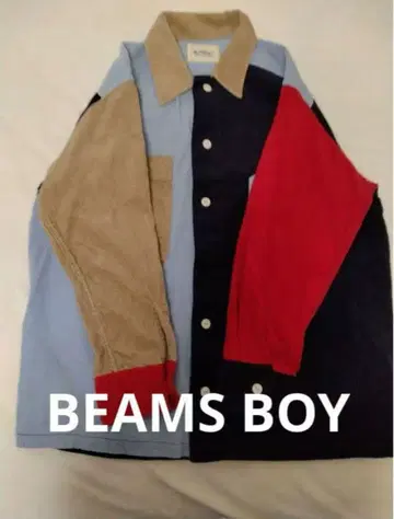 BEAMS BOY 빔즈 보이 코듀로이 크레이지 컬러 워크 셔츠