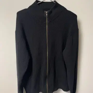 블랙 지퍼 하이넥 스웨터 무인양품 XL 드라이버 니트