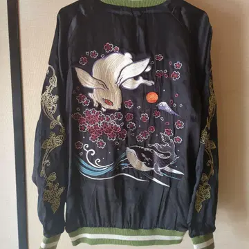 치키리야 타츠미데코 토끼 자수 블랙 스카잔 LL