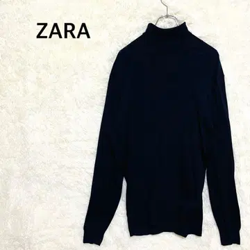 자라 네이비 터틀넥 하이넥 니트 스웨터 L 사이즈