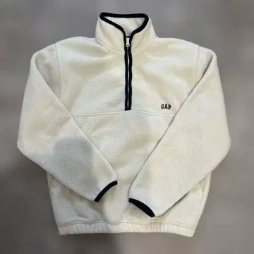 GAP 화이트 플리스 자켓 하프 지퍼
