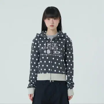 AEAE WEB LOGO CROP HOOD 집업 후드티