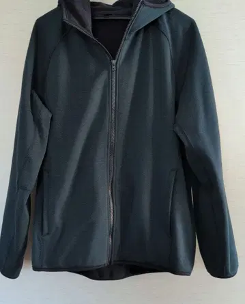 유니클로 후드 부착 다크 그린 자켓 후드티 방풍 방한 L