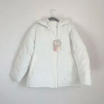 [ 새상품 미사용 ] GLACIER 화이트 후드 부착 다운 자켓