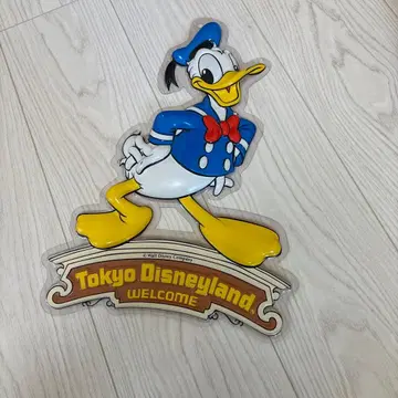 레트로 도쿄 디즈니랜드 웰컴보드 도널드 덕