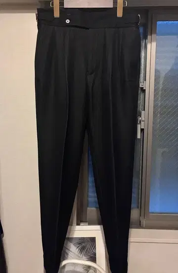 [ 새상품급 ] 블랙 데님 슬랙스 벨트리스 사이드 조절