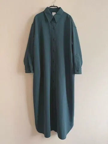 C+H 셔츠 롱 원피스 그린