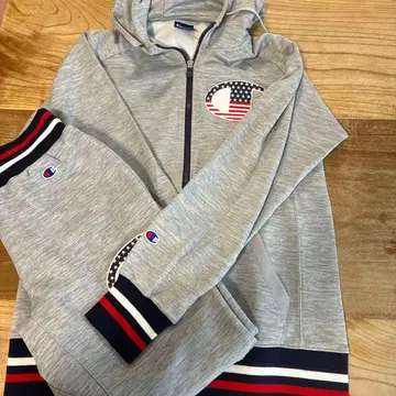 Champion 풀 집업 후드 부착 자켓 M