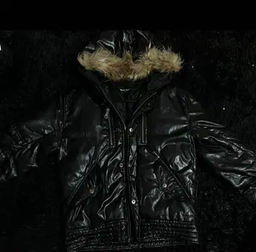 퍼 달린 다운 시크 스타일 헤이세이 y2k