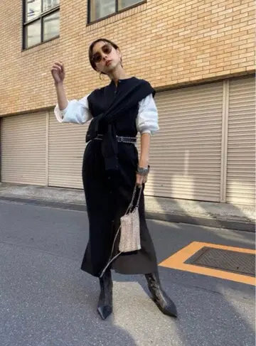 [Ameri] 도킹 셔츠 원피스