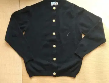 발렌타인 캐시미어 가디건 블랙