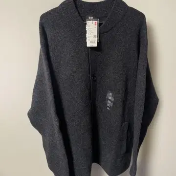 UNIQLO 다크 그레이 가디건 XXL 수플레얀 가디건(긴팔)