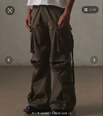 GRANCY 카고 팬츠 m 카키