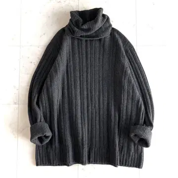 ATON 에이트 울 캐시미어 터틀넥 니트 스웨터 그레이