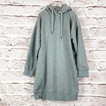 r440 iro no hi 그레이 후드 부착 롱 기장 후드티 M