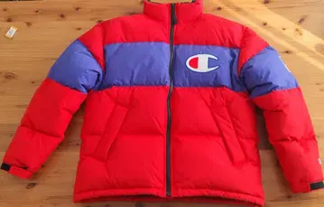 Champion 다운 자켓 L 사이즈 레드/블루