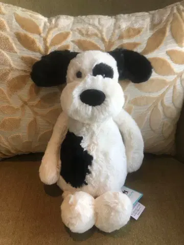 Jellycat Bashful Black & Cream Puppy 강아지