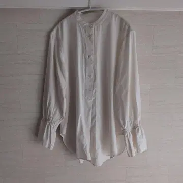 북유럽 생활 잡화점 소매 프릴 밴드 카라 블라우스 M 사이즈