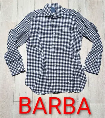 BARBA 바르바 셔츠 체크 사이즈 41