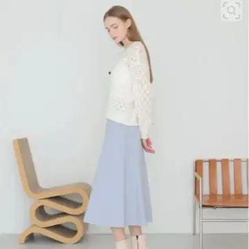 ANAYI 속기모 트윌 머메이드 스커트