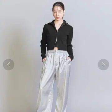 [새상품급] 코튼 블렌드 리브 지퍼 가디건 -워셔블-