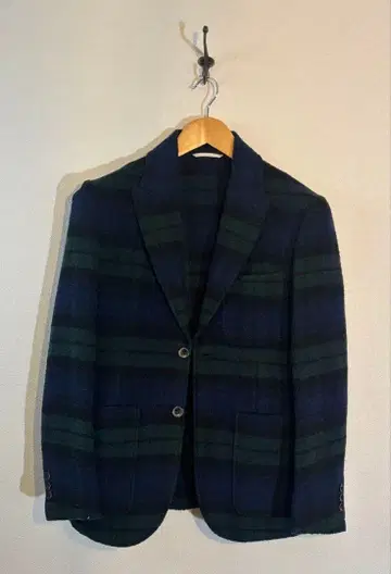 Linea oro 블랙 체크 테일러드 자켓