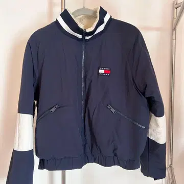 Tommy Jeans 플리스 자켓 네이비 크림