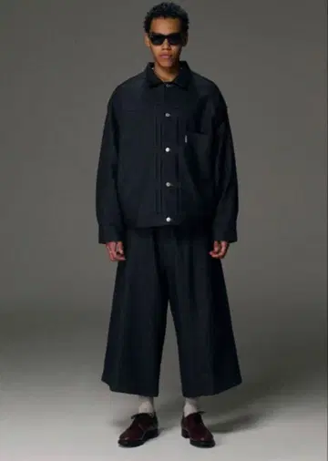 Reverse Loop Shin Cut Wide Easy Pants XL