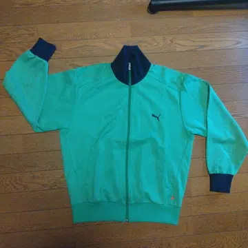 [레어 컬러] M 하이넥 PUMA 옐로우 그린 라임 그린 트랙 자켓