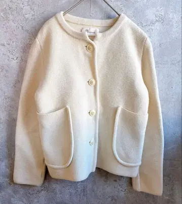 Manna 아이보리 노카라 니트 자켓 Msize