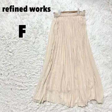 refined works 리파인드 웍스 플리츠 쉬폰 스커트