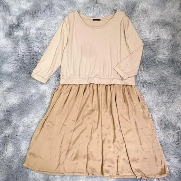 Rosso [ F ] 티셔츠 원피스 베이지 프리 사이즈 봄/여름 여성용