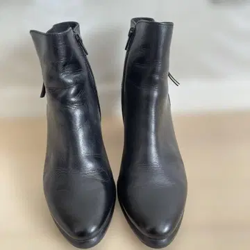 천연 가죽 블랙 레더 부츠 사이즈 24cm