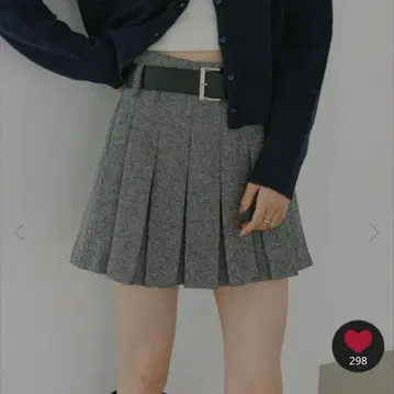 Heather 헤더 벨트 포함 모듬 플리츠 미니 스커트