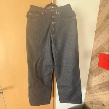 NoREMID 다크 데님 와이드 레그 팬츠