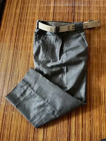 그레이 슬랙스 벨트 포함 구급대 바지