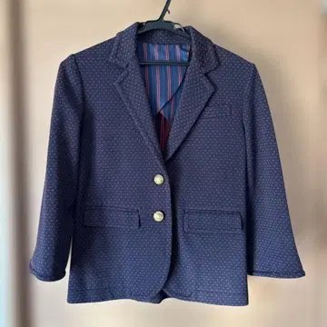 KEITA MARUYAMA 네이비 도트 무늬 테일러드 자켓