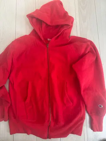 챔피온 풀 집업 후드티 금색 택